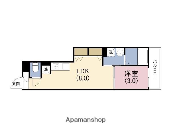 S-MOVE緑橋Ⅱ(1LDK/4階)の間取り写真