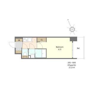 ALIVIS福島海老江(1K/3階)の間取り写真