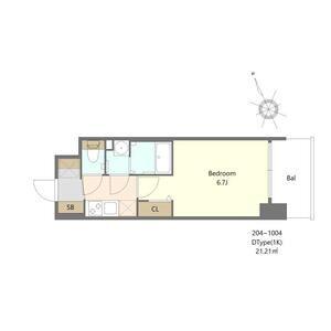 ALIVIS福島海老江(1K/7階)の間取り写真