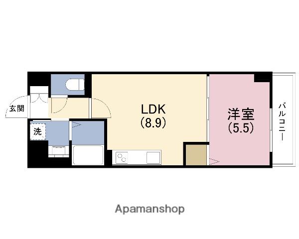 リアライズ今里南(1LDK/3階)の間取り写真