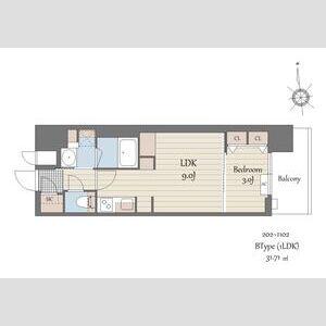 S-RESIDENCE天満橋AR(1LDK/4階)の間取り写真