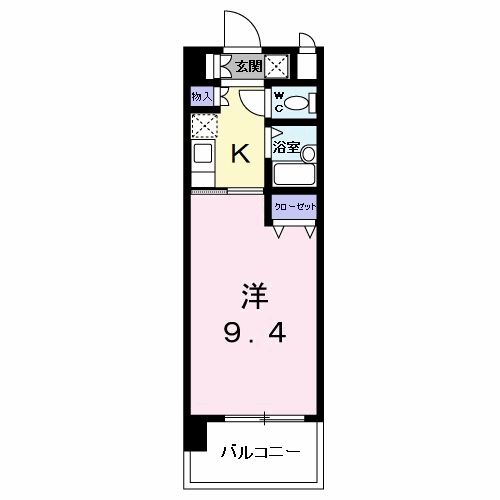 オリエンタル長田駅前(1K/5階)の間取り写真