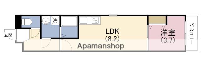 ART TENNOUJI(1LDK/9階)の間取り写真