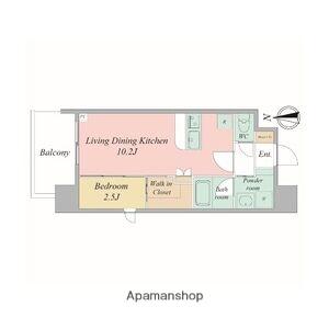 セレニテフラン谷町四丁目(1LDK/8階)の間取り写真