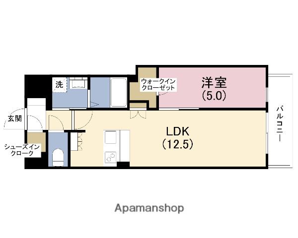 スプランディッド本町グラン(1LDK/8階)の間取り写真