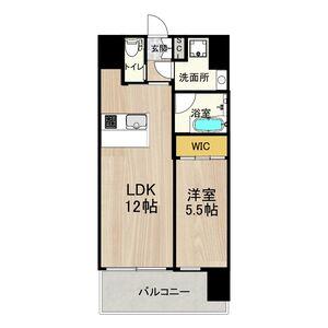 プレジオ九条(1LDK/14階)の間取り写真