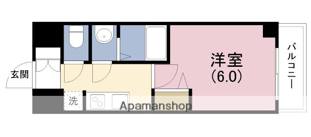 プレサンス鶴橋トレヴィエ(1K/2階)の間取り写真