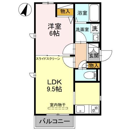 サン・クレール(1LDK/1階)の間取り写真