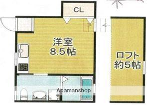 プアポニハイツ(ワンルーム/1階)の間取り写真