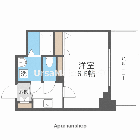 アドバンス大阪城北ルミウス(1K/6階)の間取り写真