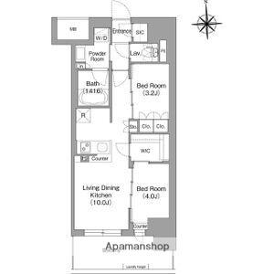 コンフォリア・リヴ博労町一丁目Q(2LDK/3階)の間取り写真