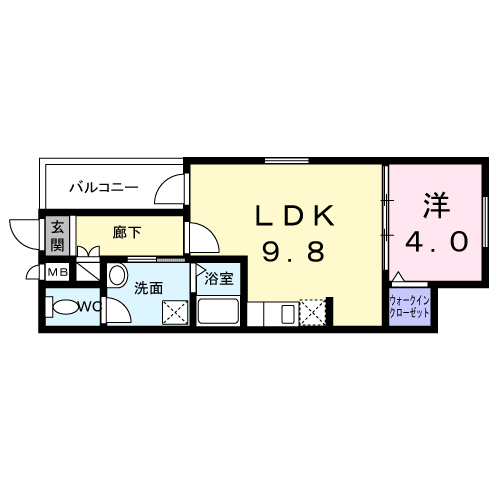 大阪メトロ谷町線 喜連瓜破駅 徒歩10分 3階建 新築(1LDK/1階)の間取り写真