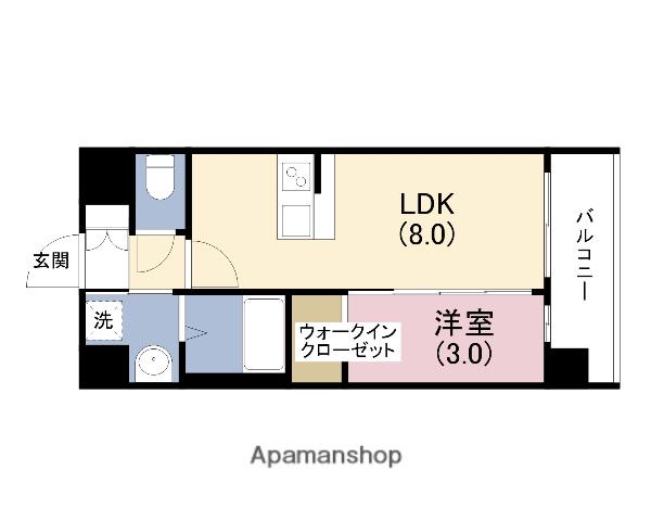 エスリードレジデンス玉造ザ・イースト(1LDK/15階)の間取り写真