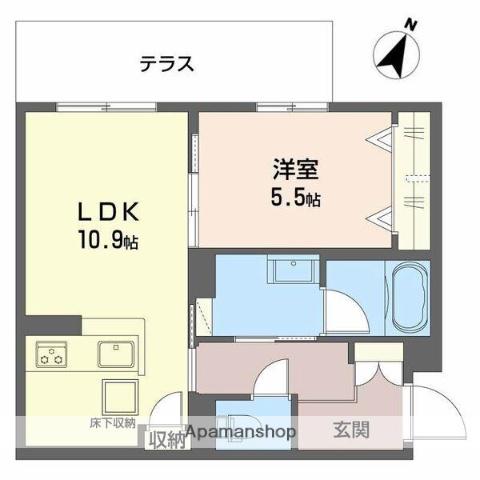 シャーメゾン玉津(1LDK/1階)の間取り写真