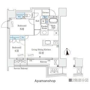 STANDZ四天王寺前夕陽丘(2LDK/13階)の間取り写真