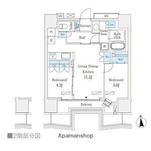 STANDZ四天王寺前夕陽丘(2LDK/15階)の間取り写真