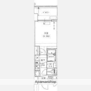 ALIVIS放出(1K/8階)の間取り写真