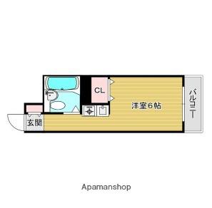 Jクレスト関目(ワンルーム/2階)の間取り写真