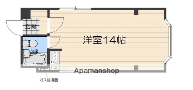 長堀橋ZENSHINBLD(ワンルーム/4階)の間取り写真