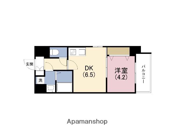 メイクス天王寺南(1DK/2階)の間取り写真