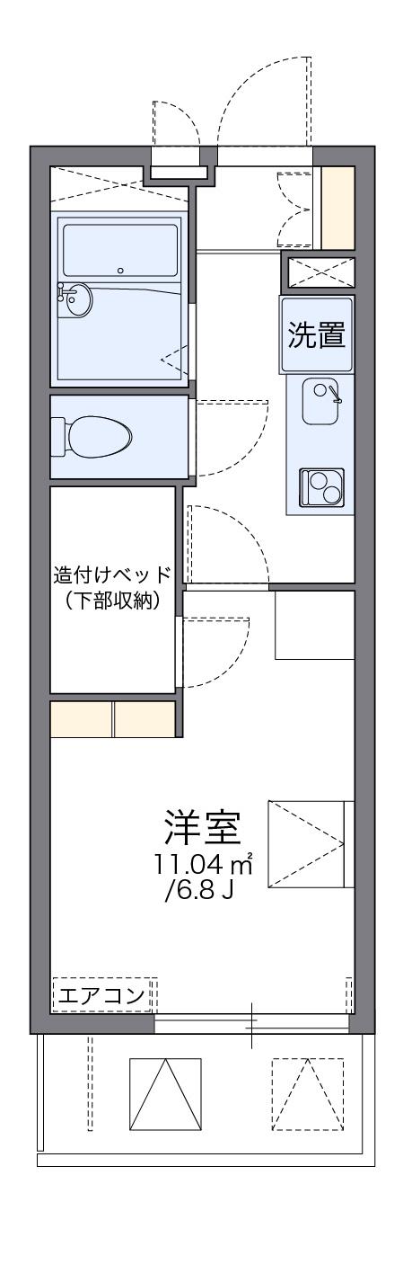 レオパレス上三ツ島(1K/2階)の間取り写真