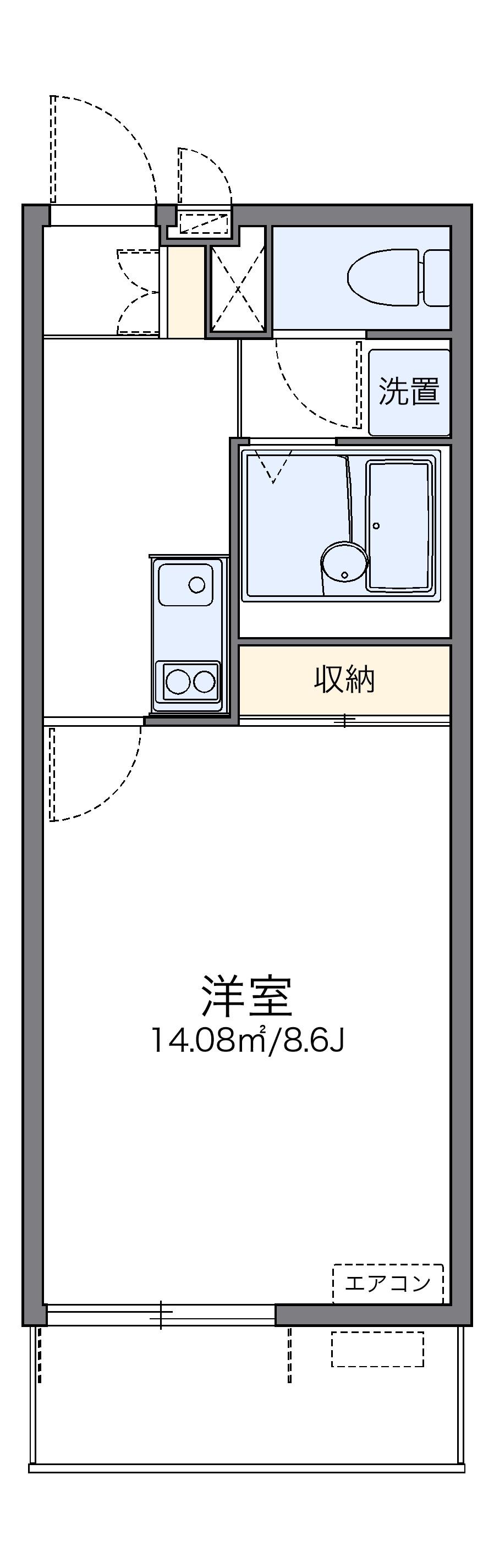 レオネクスト東郷通Ⅱ(1K/3階)の間取り写真