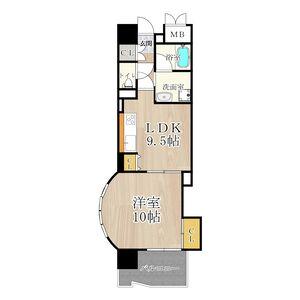 マスターズレジデンス道頓堀II(1LDK/2階)の間取り写真