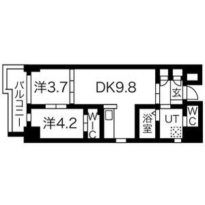 サニーハウス天満橋(2LDK/3階)の間取り写真