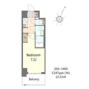 S-RESIDENCE大和田ALINE(1K/4階)の間取り写真