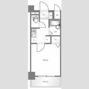 エスリード梅田東(1K/4階)の間取り写真
