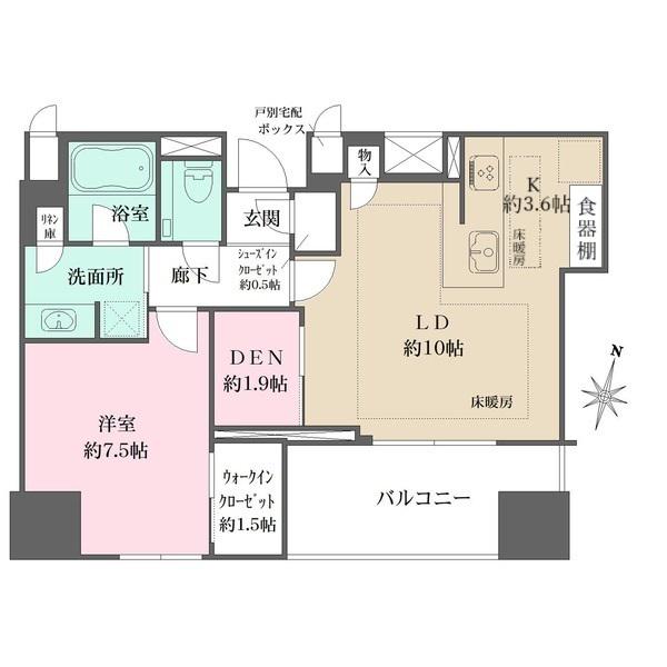 ザ・パークハウス大阪梅田タワー(1LDK/20階)の間取り写真