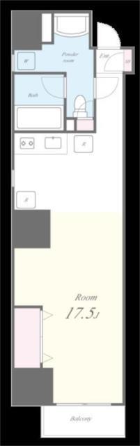 ボーベル南船場(ワンルーム/14階)の間取り写真