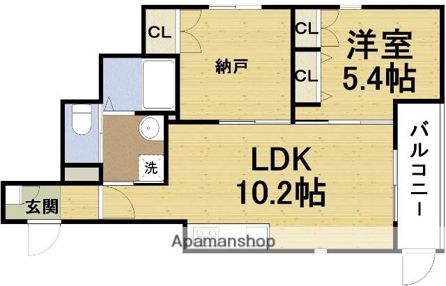 ヘーベルメゾン御幣島(2LDK/1階)の間取り写真