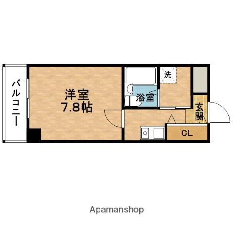 レジデンス野田阪神(1K/4階)の間取り写真