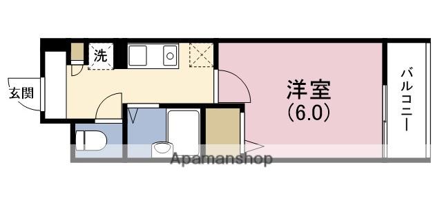 エムロード福島(1K/5階)の間取り写真