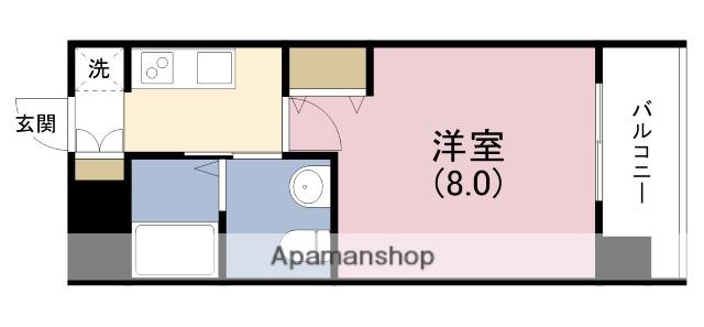 ラナップスクエア福島2(1K/7階)の間取り写真