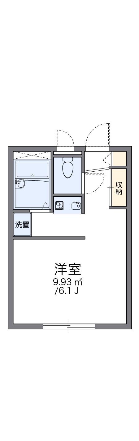 レオパレス真Ⅱ(1K/1階)の間取り写真