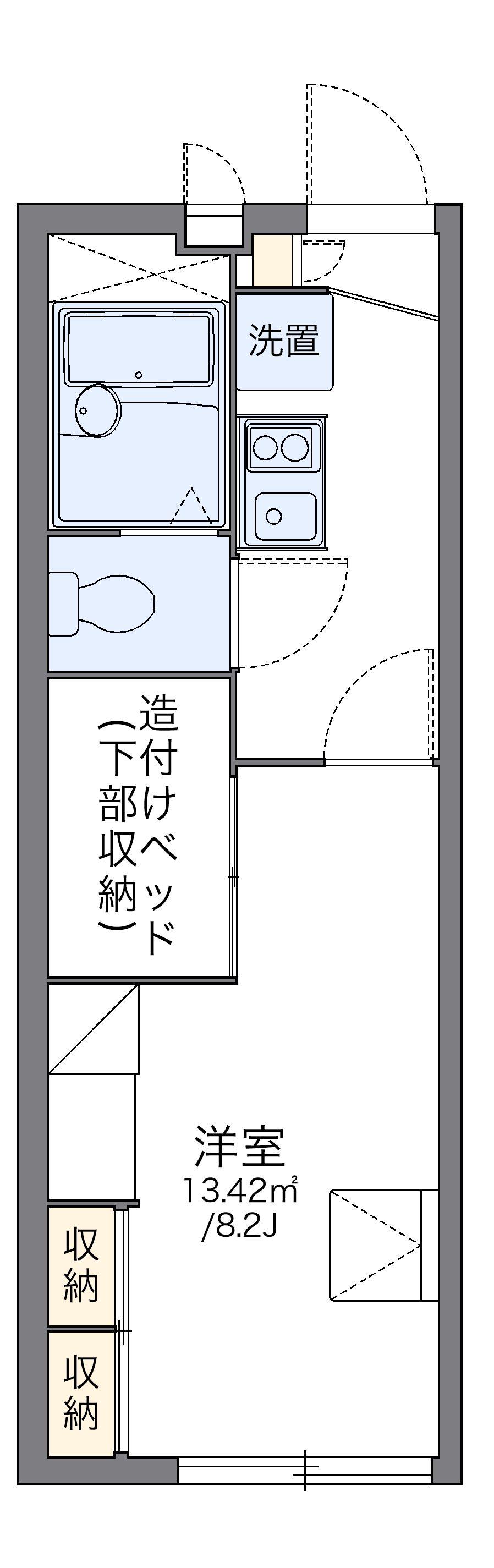 レオパレスカルチェ(1K/2階)の間取り写真