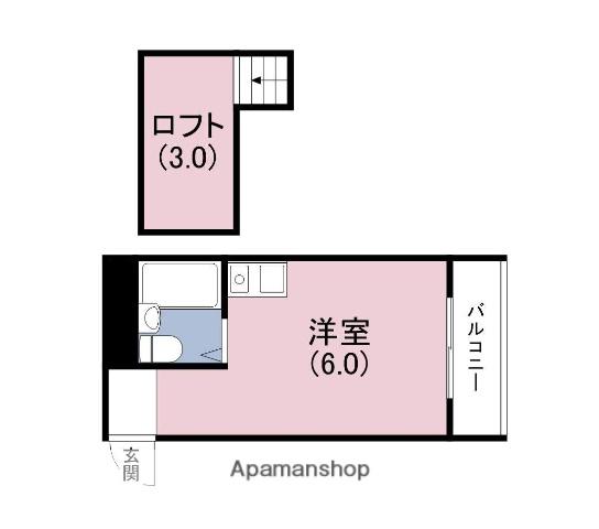 ロフティ—野田(ワンルーム/5階)の間取り写真