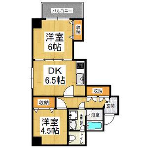 CITY SPIRE難波プレミア(2DK/10階)の間取り写真