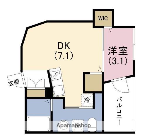 アドバンス西梅田Ⅳエール(1DK/4階)の間取り写真