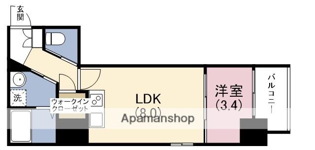 アドバンス西梅田Ⅳエール(1LDK/2階)の間取り写真