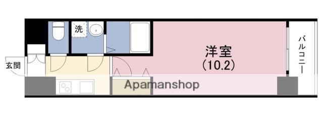 エスリード福島第5(1K/14階)の間取り写真