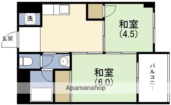 阪急西九条マンション(2DK/2階)の間取り写真