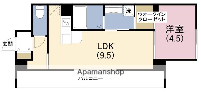 幸 COURT TSUKAMOTO(1LDK/3階)の間取り写真