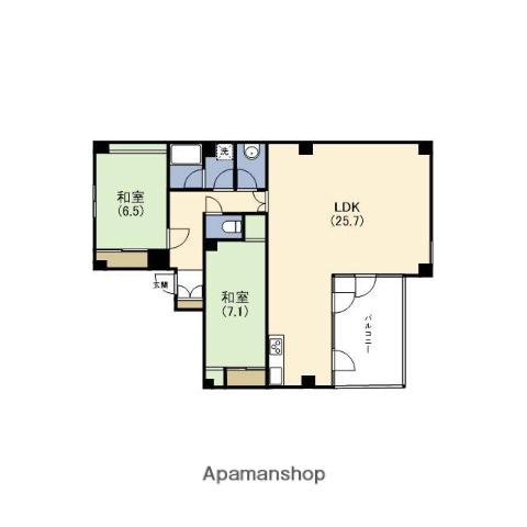 シオンズガーデン花川(2LDK/3階)の間取り写真