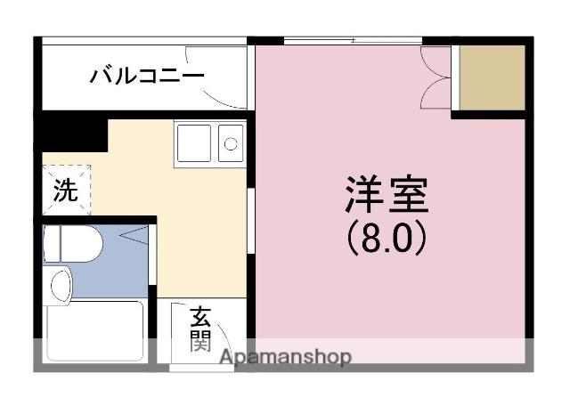 モンシャトル(1K/6階)の間取り写真