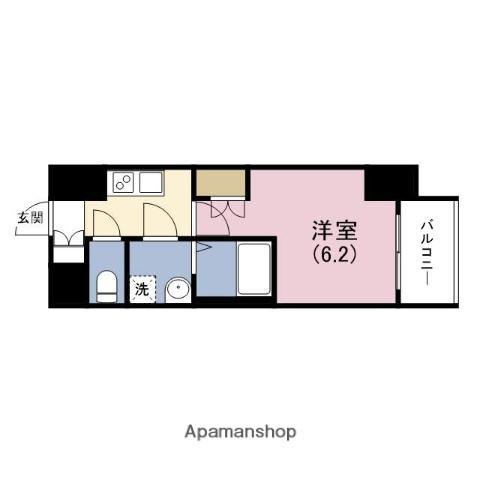 W-STYLE福島Ⅱウィステリア(1K/9階)の間取り写真