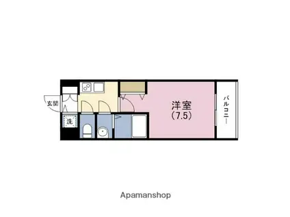アドバンス西梅田ウインズ(1K/7階)の間取り写真