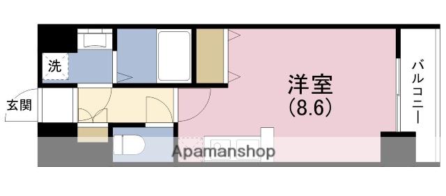 S-RESIDENCE福島LUXE(ワンルーム/9階)の間取り写真